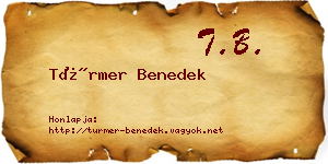 Türmer Benedek névjegykártya