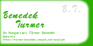 benedek turmer business card
