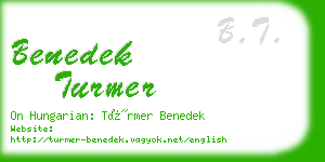 benedek turmer business card